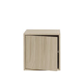 Stacked Storage System Module with Door in Oak Size Medium by Muuto