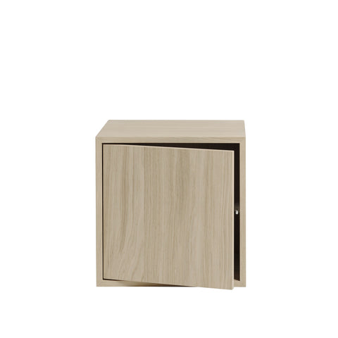 Stacked Storage System Module with Door in Oak Size Medium by Muuto