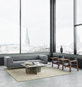 Scandinavian inspired penthouse with stone coffee table