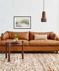 Modern Living Room with italian leather inspired sofa by gus modern