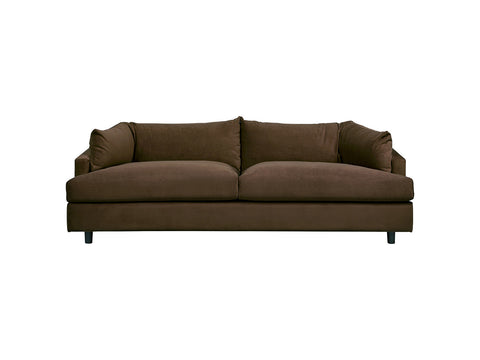 thalia sofa designed by gus modern finished in Velvet Cocoa upholstery