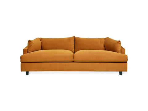 thalia sofa designed by gus modern in Velvet Rust upholstery