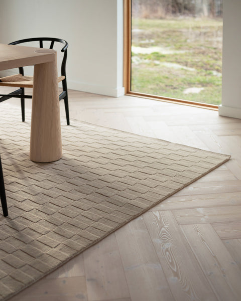 beige scandinavian area rug