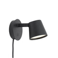 muuto tip wall lamp in black