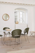 Trinidad Dining Chairs and JG Round Table Lifestyle Image by Fredericia Furniture