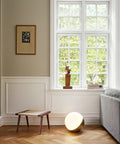 ball floor lamp in scandinavian inspired home