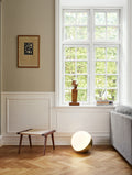 ball floor lamp in scandinavian inspired home