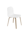 white and oak visu dining chair by muuto