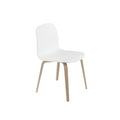 white and oak visu dining chair by muuto