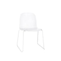 Visu chair in white with sled base by muuto