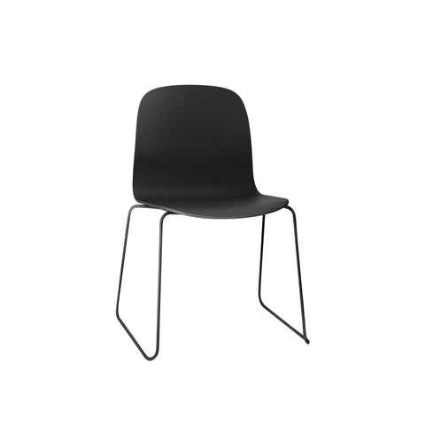 Visu Chair in black with sled base by muuto