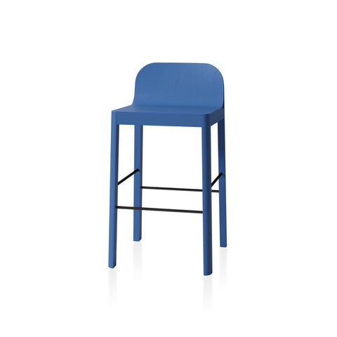 cleo bar stool by Canadian furniture company EDITS in classic blue