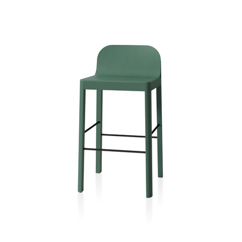 cleo bar stool by Canadian furniture company EDITS in pine green