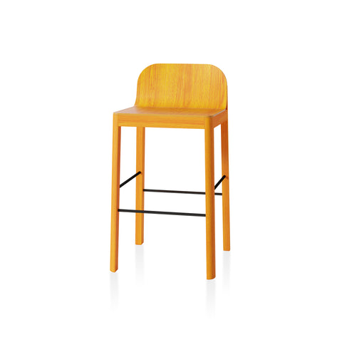 cleo bar stool by Canadian furniture company EDITS in tangerine orange