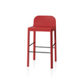 cleo bar stool by Canadian furniture company EDITS in tobiki red