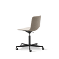 Fully upholstered Fredericia Pato desk chair, swivel base with wheels, comfortable task seating for home office