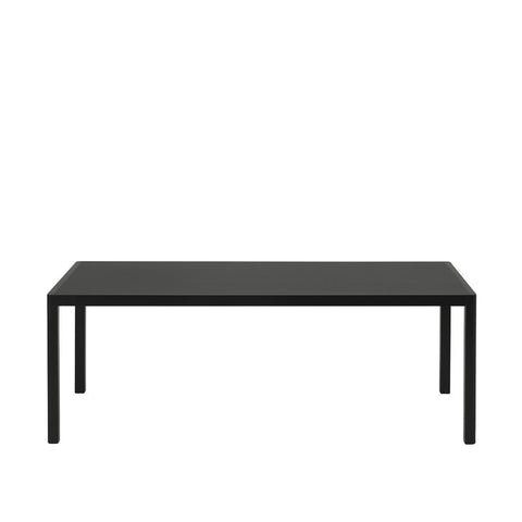 workshop dining table designed by muuto in black linoleum 