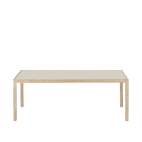 workshop dining table designed by muuto in warm grey