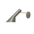 aj wall lamp in warm grey and brass by Louis Poulsen 