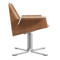 sculptural Buttercup Lounge Chair in walnut and stainless steel by Blu Dot