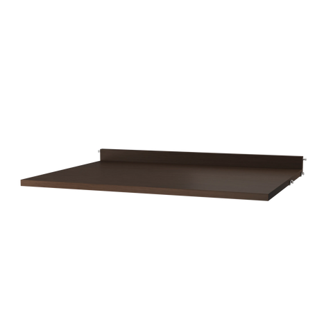 String Furniture Work Desk in dark oak – Scandinavian modular shelving system component, customizable workspace solution.