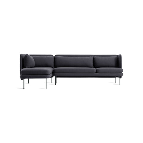 Bloke Sofa With Chaise by Blu Dot in Rostenkowski Blue, left-facing