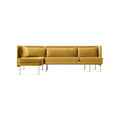Bloke Sofa With Chaise by Blu Dot in Ochre Velvet, left-facing