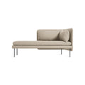 Bloke Chaise by Blu Dot in Tait Stone, left-facing, low front view