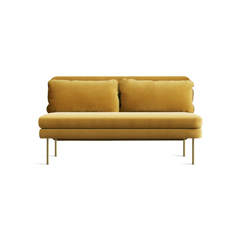 Bloke 60 Armless Sofa by Blu Dot in Ochre Velvet