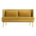 bloke 60" sofa by Blu Dot in ochre velvet