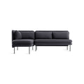 Bloke Armless Sofa With Chaise by Blu Dot in Rostenkowski Blue, left-facing