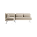 Bloke Armless Sofa With Chaise by Blu Dot in Tait Stone, left-facing