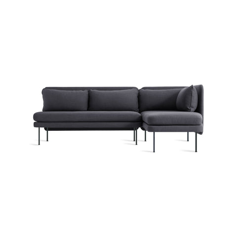 Bloke Armless Sofa With Chaise by Blu Dot in Rostenkowski Blue, right-facing