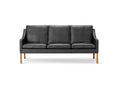 BM2209 leather sofa by Børge Mogensen for Fredericia – Danish modern three-seater in premium leather