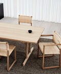 dining chairs and dining table by borge mogensen for fredericia furniture 