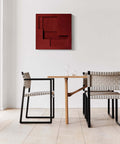 BM62 Dining Chair by Borge Mogensen in Black Lacquered Oak and Natural Linen Webbing by Fredericia