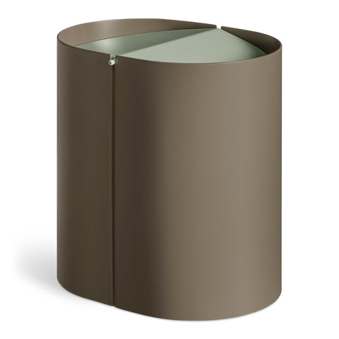 binwell modern wastebasket by Blu Dot in dark olive