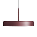 Blu Dot Bobber Large Pendant Light in oxblood, front view