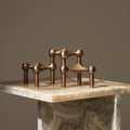 STOFF Nagel Candle Holder, Bronzed Brass, Set of 3