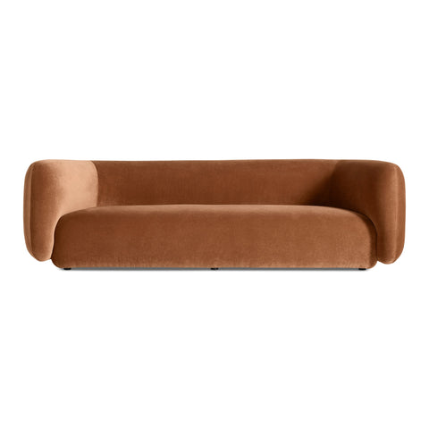 bustle 101" sofa by Blu Dot in copper velvet