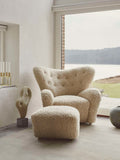 Audo Copenhagen The Tired Man Lounge Chair in a styled interior