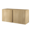 String Furniture Pira Cabinet in white oak, 34 inch shelf cabinet with discreet handles, white background packshot