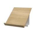String Furniture Pira Magazine Shelf in white oak with a white bracket, wood magazine display shelf, white background packshot
