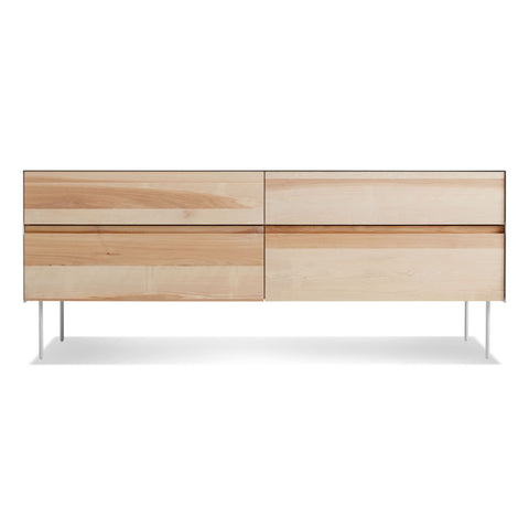 mid century modern Clad 4 Drawer Dresser by Blu Dot in hickory white