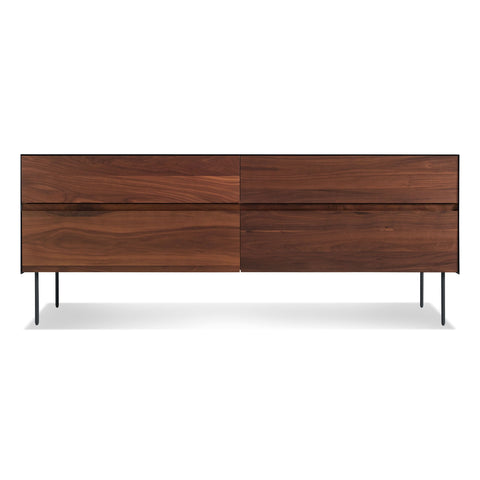 mid century modern Clad 4 Drawer Dresser by Blu Dot in walnut oblivion