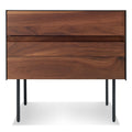 modern Clad Nightstand by Blu Dot in walnut