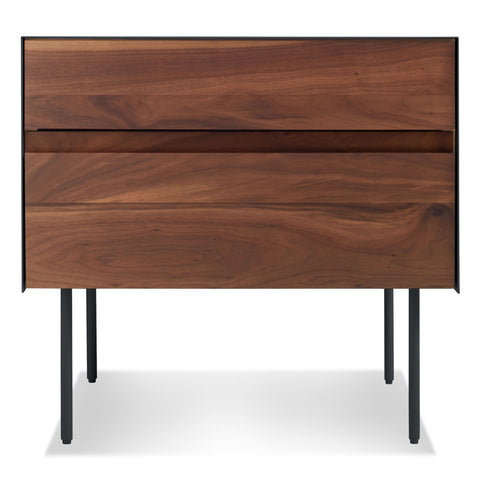 modern Clad Nightstand by Blu Dot in walnut