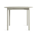 Comeuppance Round Dining Table by Blu Dot in Grey Green powder-coated aluminum, 42" round, front view