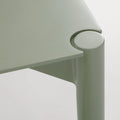 Blu Dot Comeuppance dining table leg detail in Grey Green