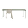 Blu Dot Comeuppance 80" dining table in Grey Green with Decade Chair